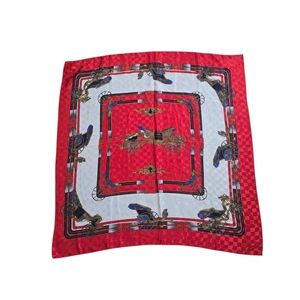 Elegant Red and Blue Scarf